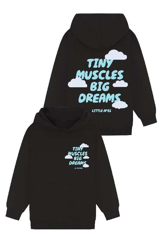 Little Apes Tiny Muscles Big Dreams Hoodie - Black