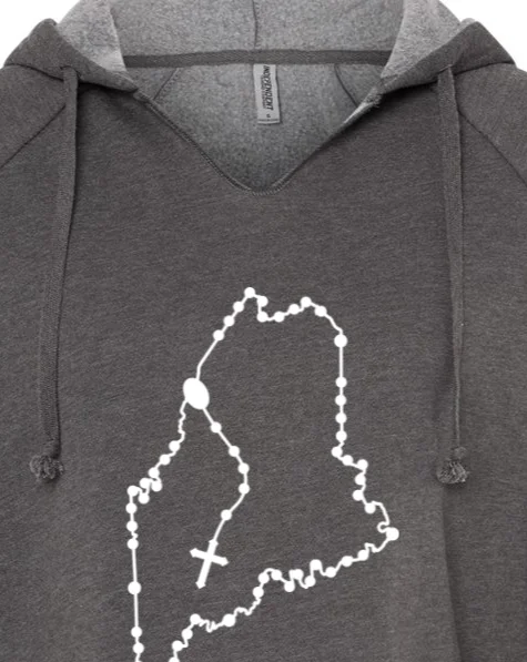 Maine Catholic Rosary Drop Hoodie