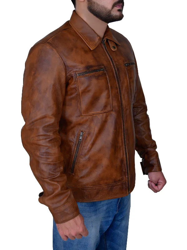 Men’s Distressed Brown Jacket