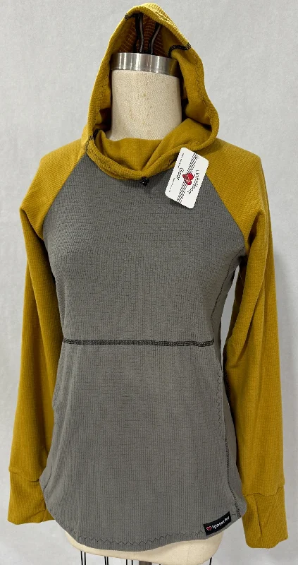 Men's Hoodie - Gray w/ Mustard sleeves & hood