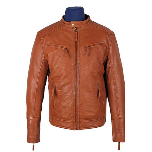 Men's Miass Tan Leather Jacket