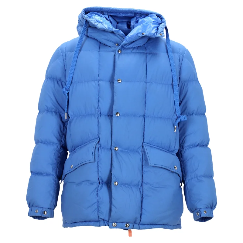 Moncler Grimblat Short Down Padded Jacket in Blue Cotton