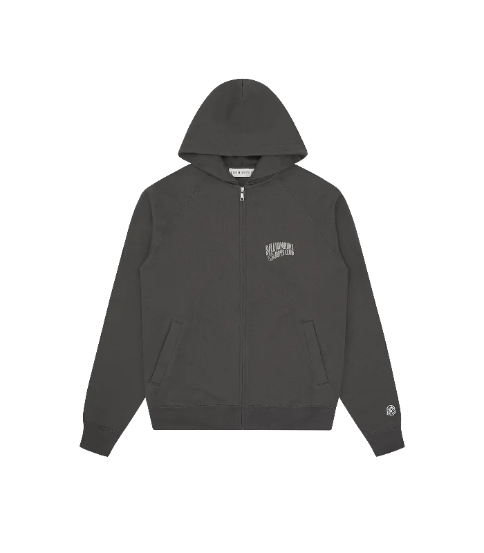 SMALL ARCH LOGO ZIP THROUGH - SPACE GREY