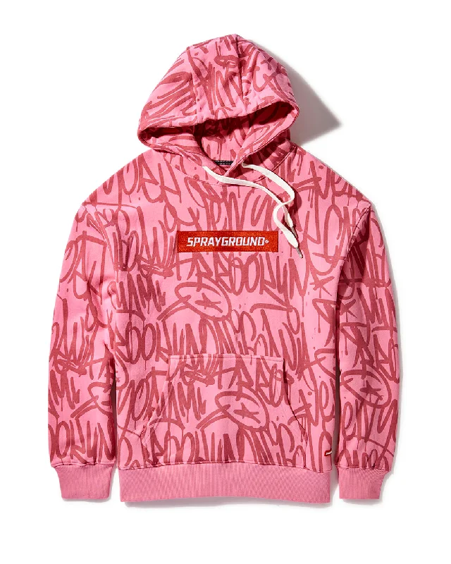 Sprayground Hoodie GRAFFITI HOODIE PULLOVER PINK   Pink