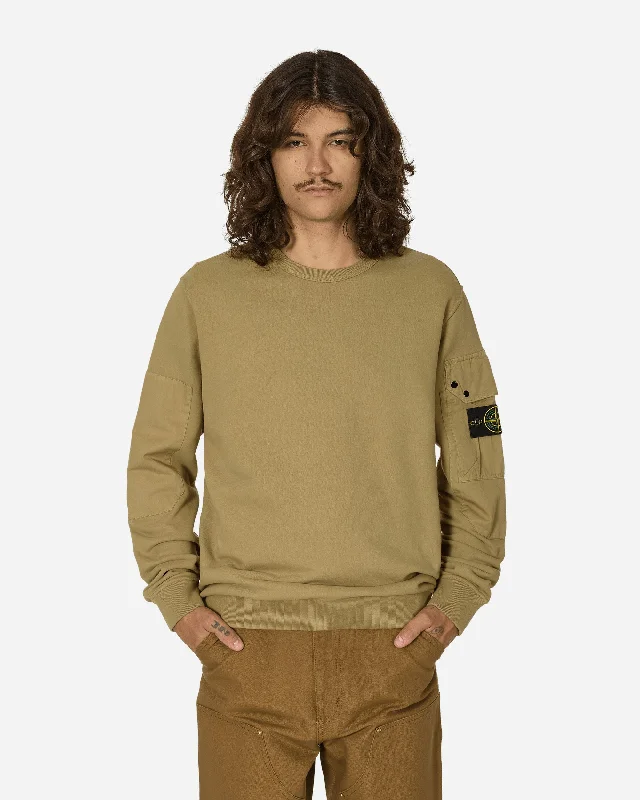 Arm Pocket Crewneck Sweatshirt Biscuit