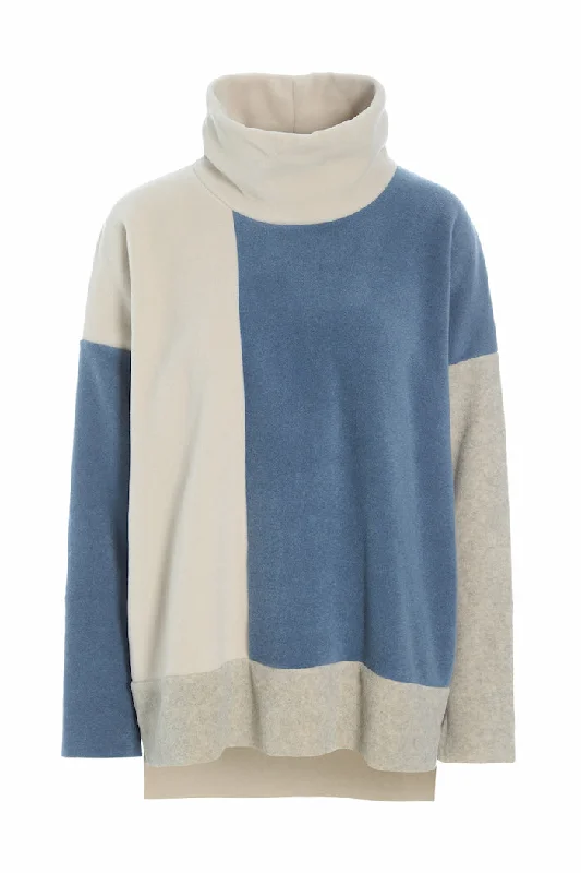 SWEATER PATCH - 1380 - DUSTY BLUE/KIT/SAND