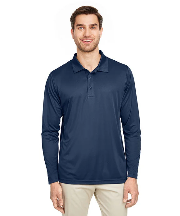 TT51L - Team 365 Mens Zone Performance Long Sleeve Polo Shirt | Sport Dark Navy