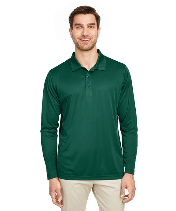 TT51L - Team 365 Mens Zone Performance Long Sleeve Polo Shirt | Sport Forest