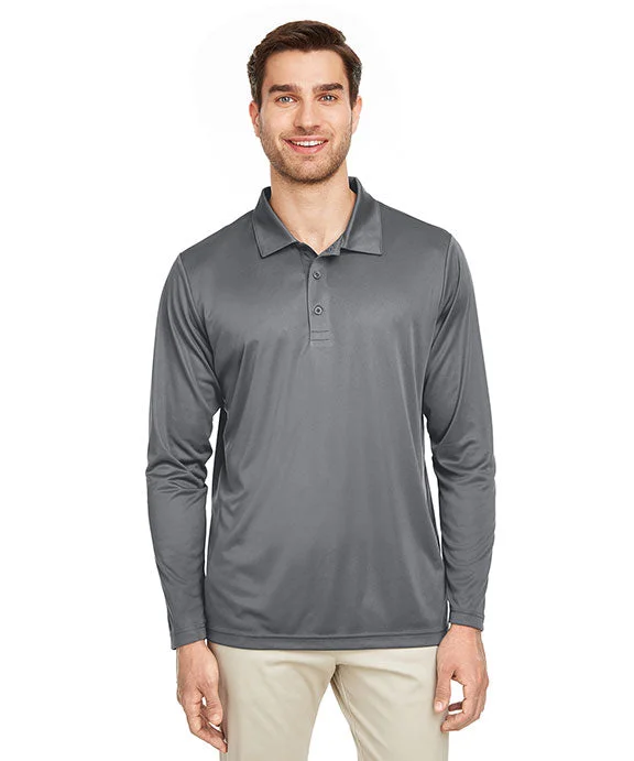 TT51L - Team 365 Mens Zone Performance Long Sleeve Polo Shirt | Sport Graphite