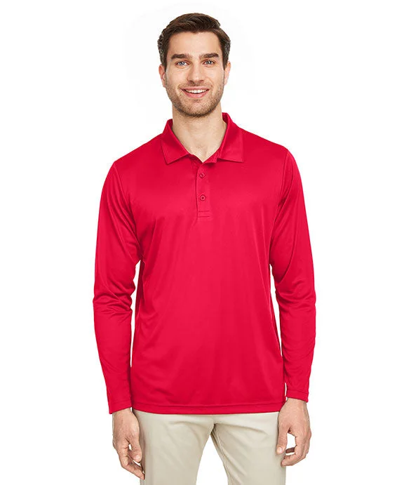 TT51L - Team 365 Mens Zone Performance Long Sleeve Polo Shirt | Sport Red