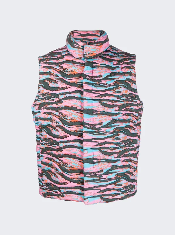 Unisex Printed Qulted Puffer Vest