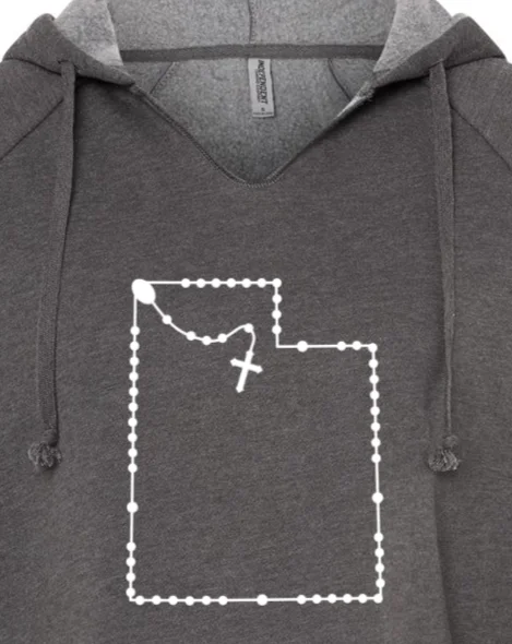 Utah Catholic Rosary Drop Hoodie