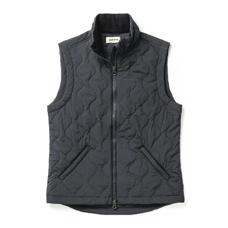 The Vertical Vest in Charcoal