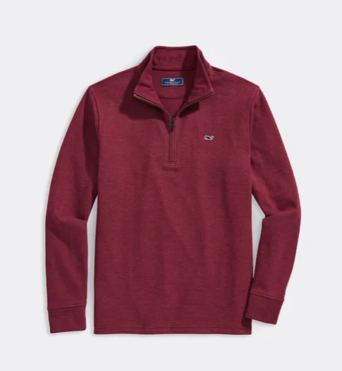 Vineyard Vines Saltwater Quarter-Zip - Red Wine