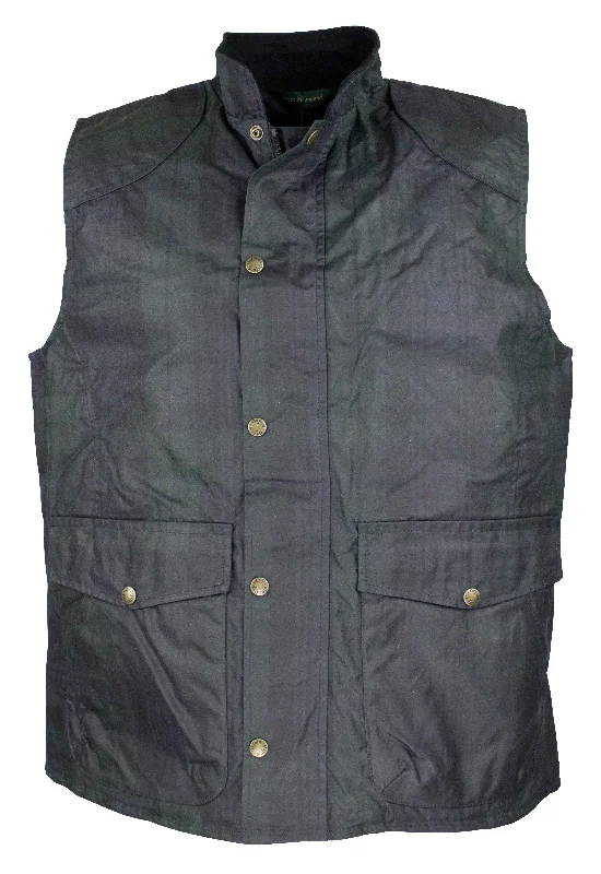 W175 - Men's Tartan Wax Chelsea Gilet - BLACKWATCH