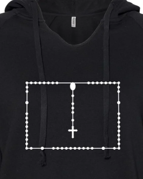 Wyoming Catholic Rosary Drop Hoodie