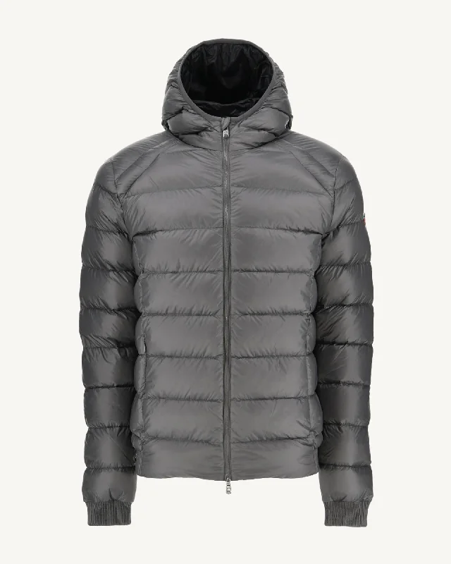 Anthracite hooded down jacket Nat