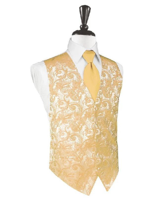 Apricot Tapestry Tuxedo Vest