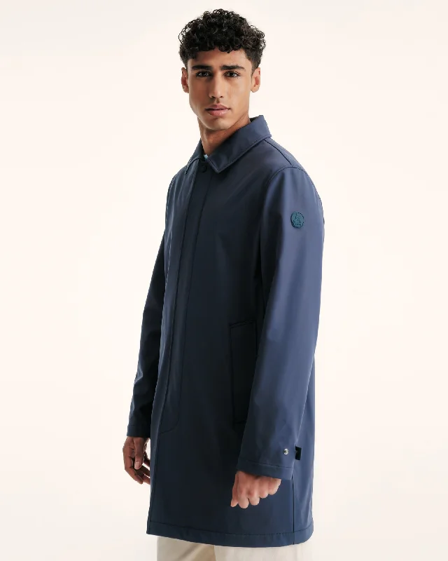 Athenes waterproof jacket with detachable hood Navy