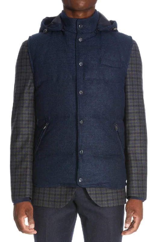 Blue Barker Vitale Barberis Vest with Hood - Jack Victor