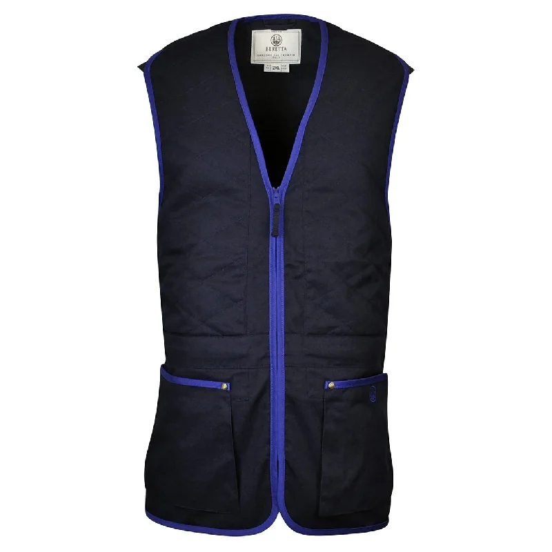 Beretta Unisex Trap Shooting Vest Navy and Beretta Blue