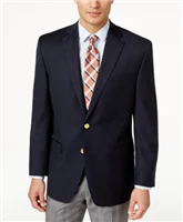 Big & Tall Ralph Lauren - Stretch Wool Solid Navy Blazer