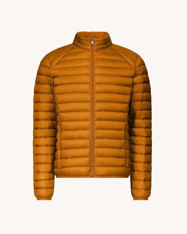 Burnt orange Lightweight down jacket Mat