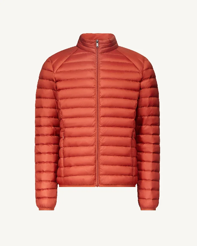 Intense rust Lightweight down jacket Mat