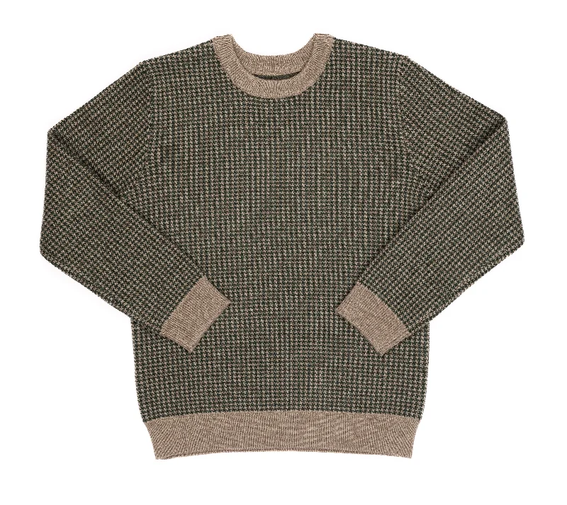 Kipp Vintage Green Houndstooth Sweater