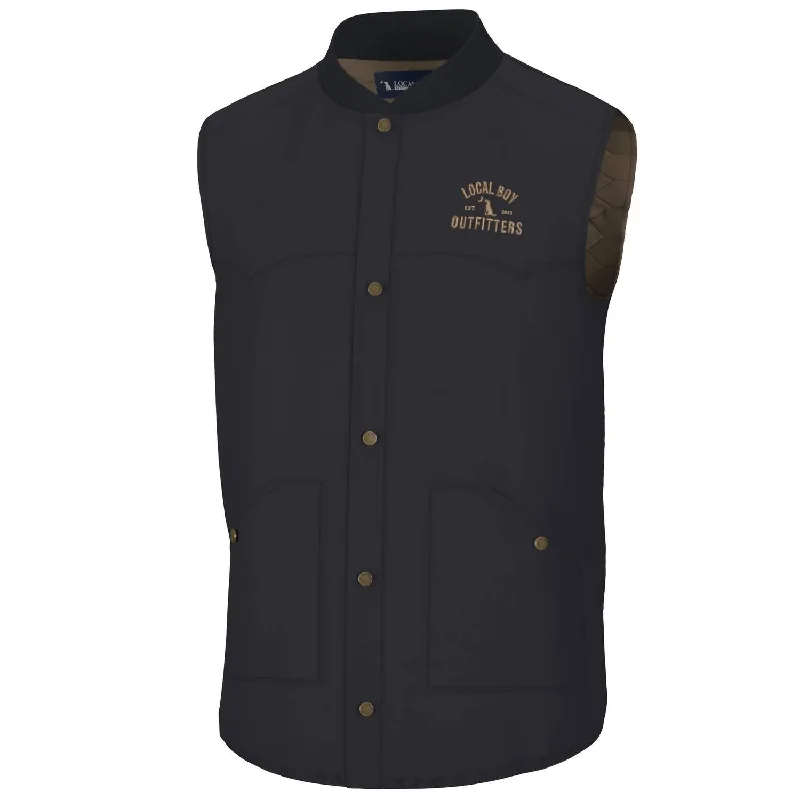 Men's Dutton Vest In Black/brown