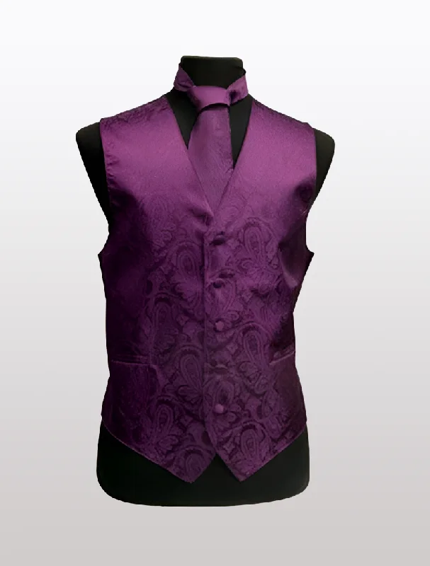 Men's Paisley Dahlia Tuxedo Vest