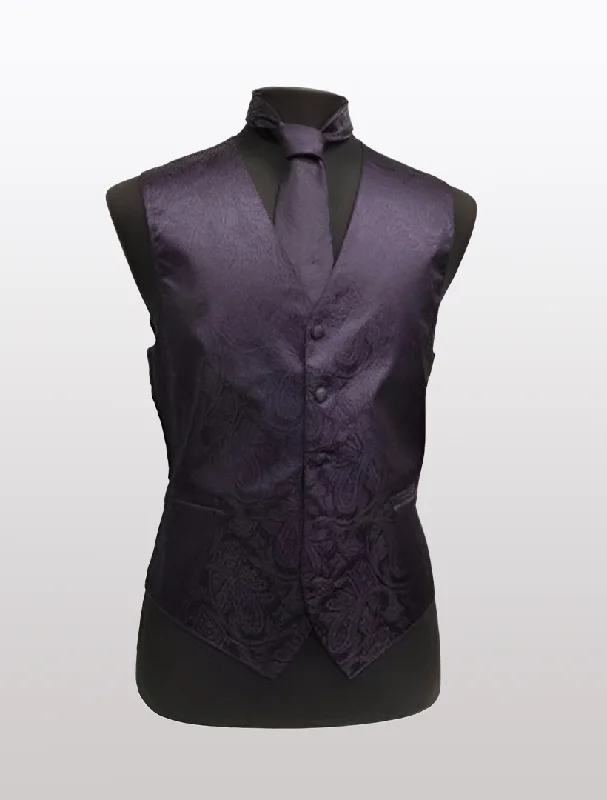 Men's Paisley Grape Tuxedo Vest