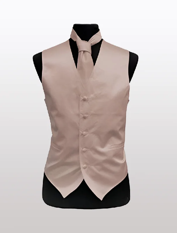 Men's Solid Satin Pearl Tuxedo Vest