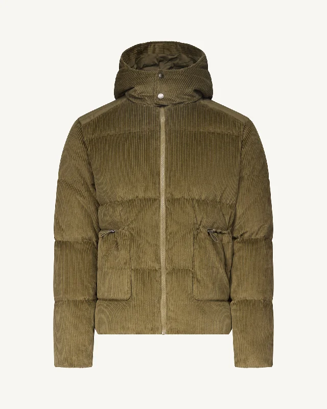 Tromsoe Extreme Cold corduroy down jacket Army